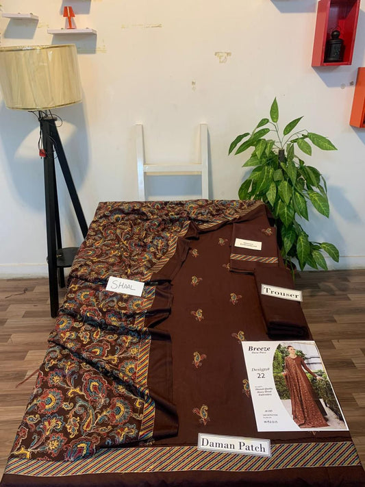 Bareeze 3 PC Winter Embroidery Collection