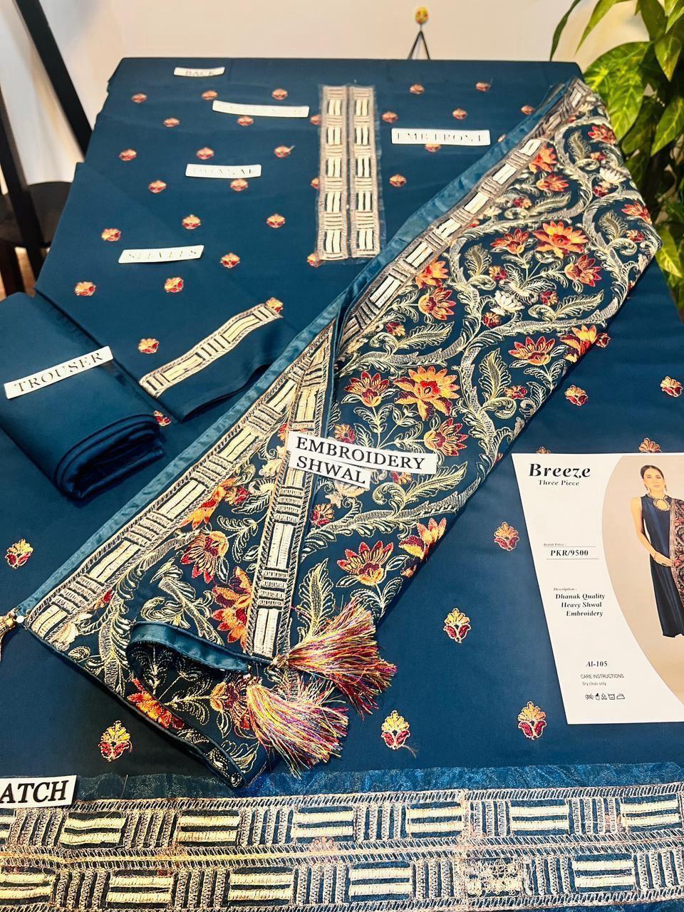 Bareeze 3pc Winter Embroidery