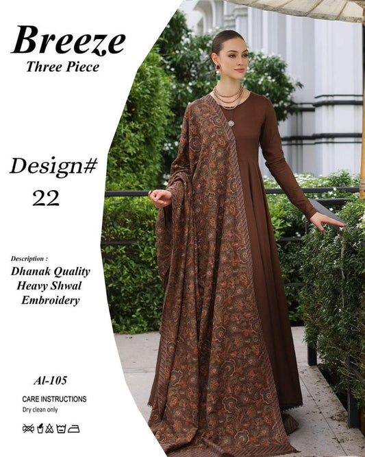 Bareeze 3 PC Winter Embroidery Collection