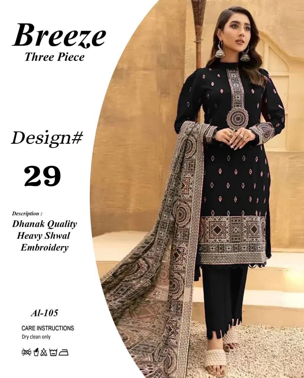 Bareeze 3pc Winter Embroidery