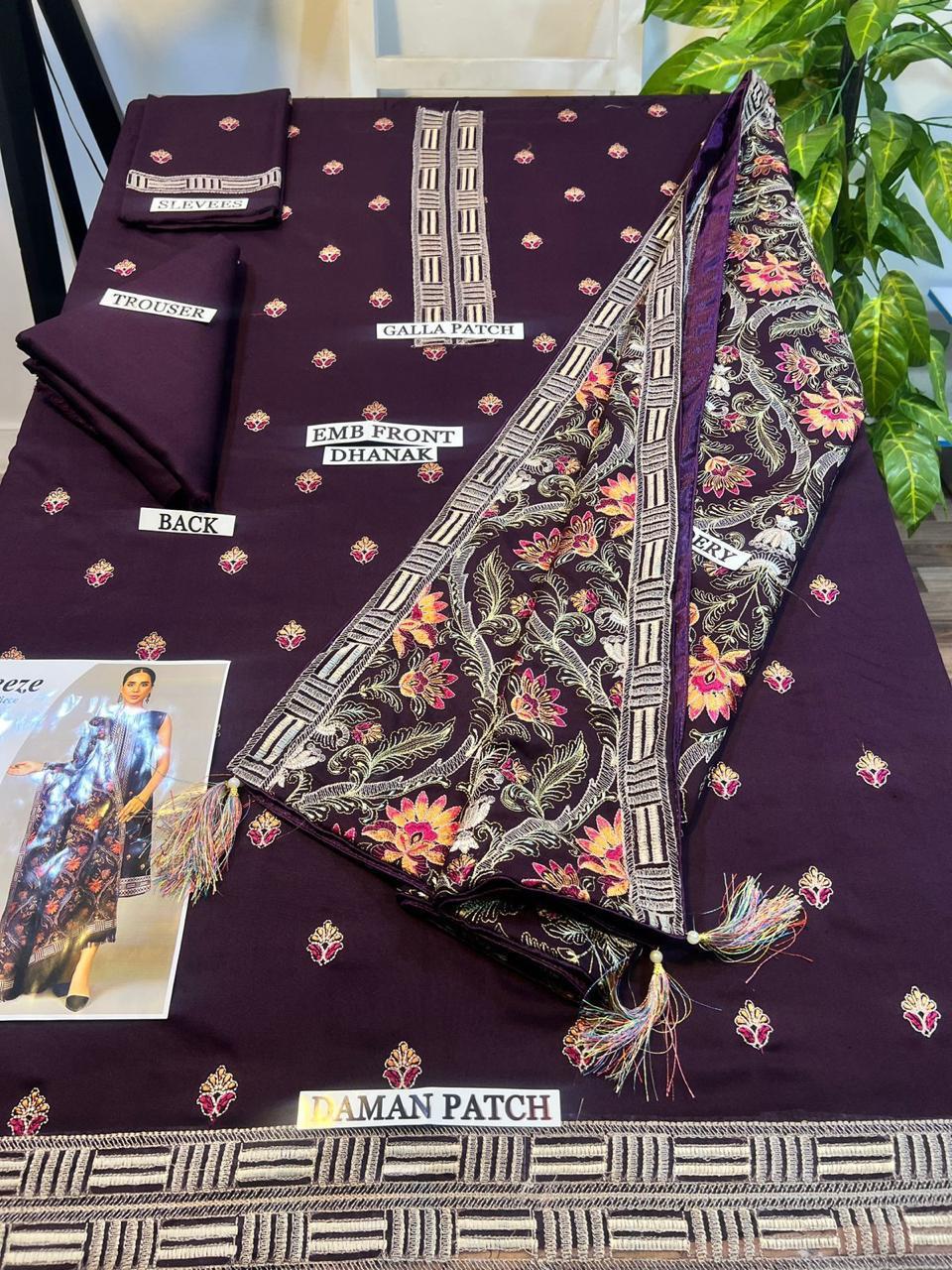 Bareeze 3pc Winter Embroidery