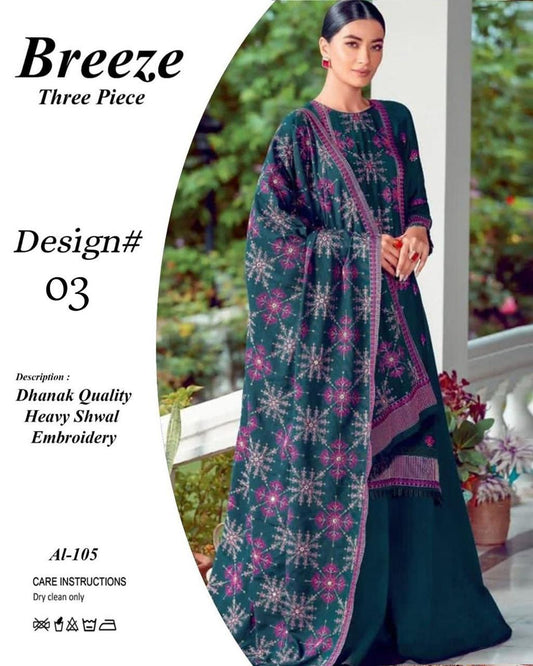 Bareeze 3pc Winter Embroidery