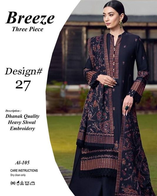 Bareeze 3pc Winter Embroidery