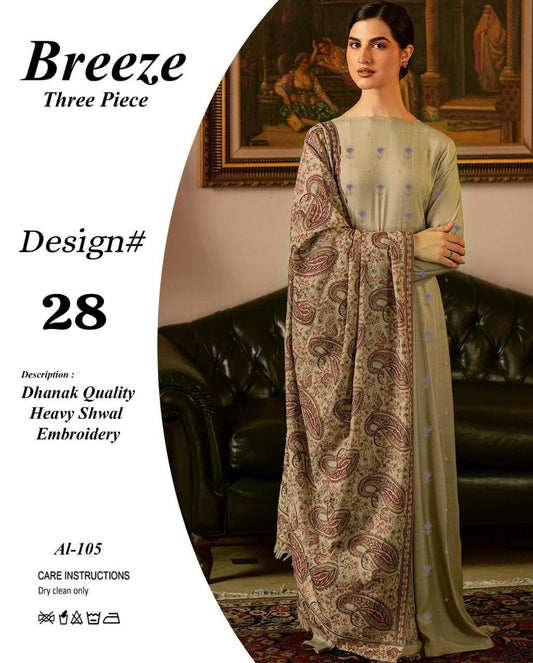 Bareeze 3pc Winter Embroidery