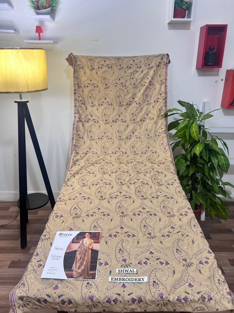 Bareeze 3pc Winter Embroidery