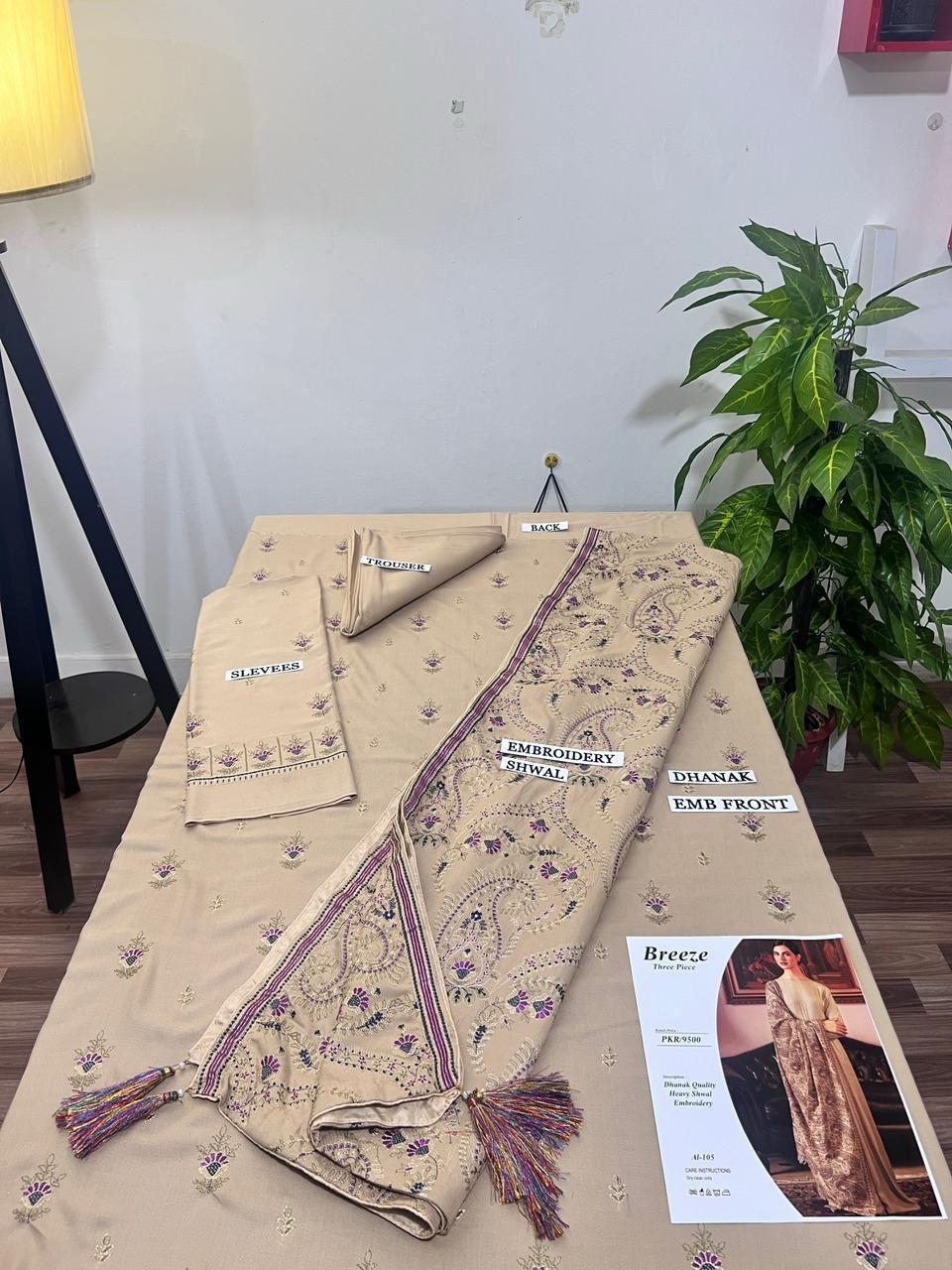 Bareeze 3pc Winter Embroidery