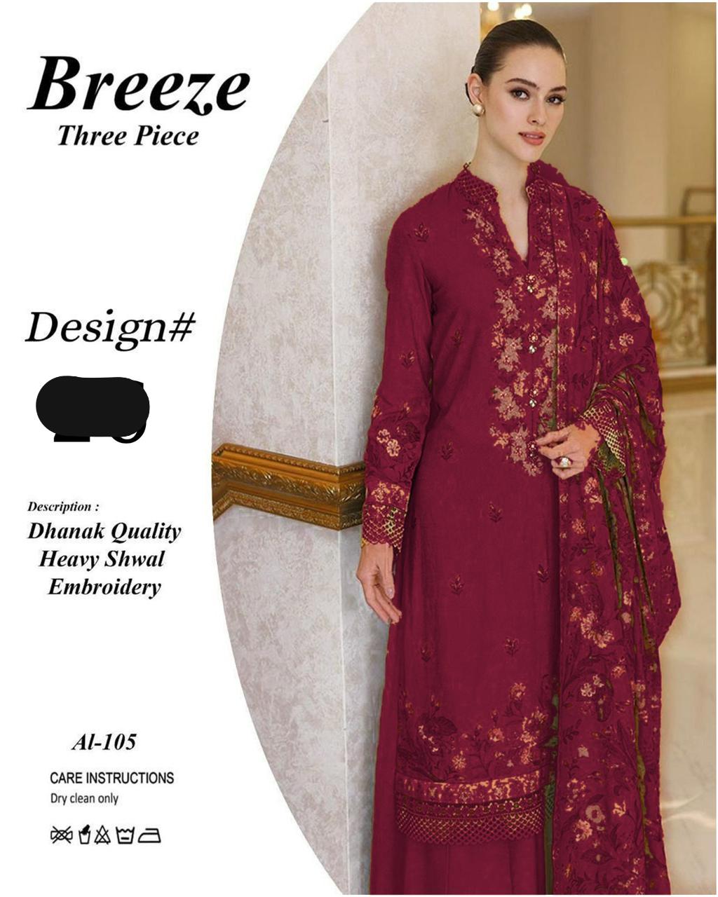 Bareeze 3pc Winter Embroidery