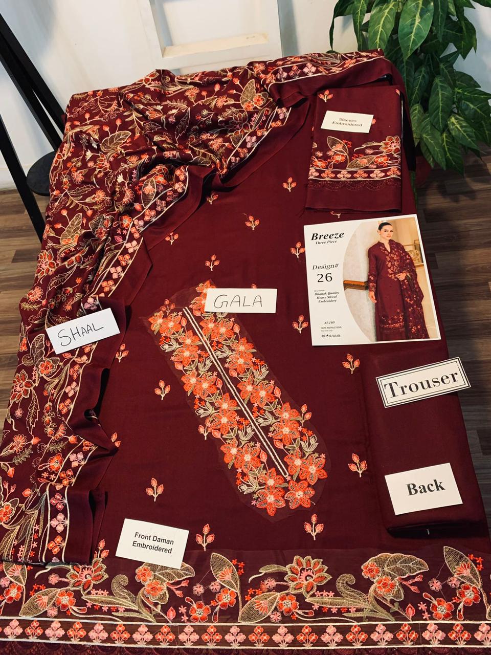 Bareeze 3pc Winter Embroidery